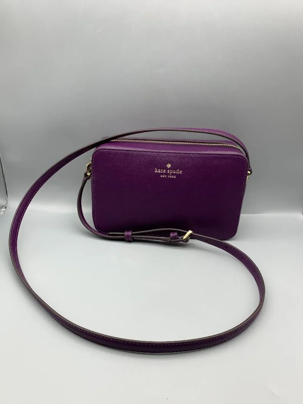 NEW Kate Spade New York Sienna Purple Crossbody Bag Purse with Gold Hardware